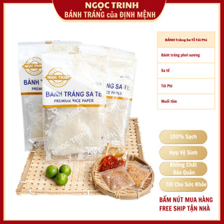 Bánh tráng sa tế tỏi (5 Túi) loại ngon cao cấp bánh tráng phơi sương dẻo mềm bánh tráng Ngọc Trinh