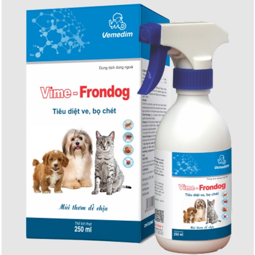 Xịt Ve Rận Vime Frondog Dành Cho Chó Mèo