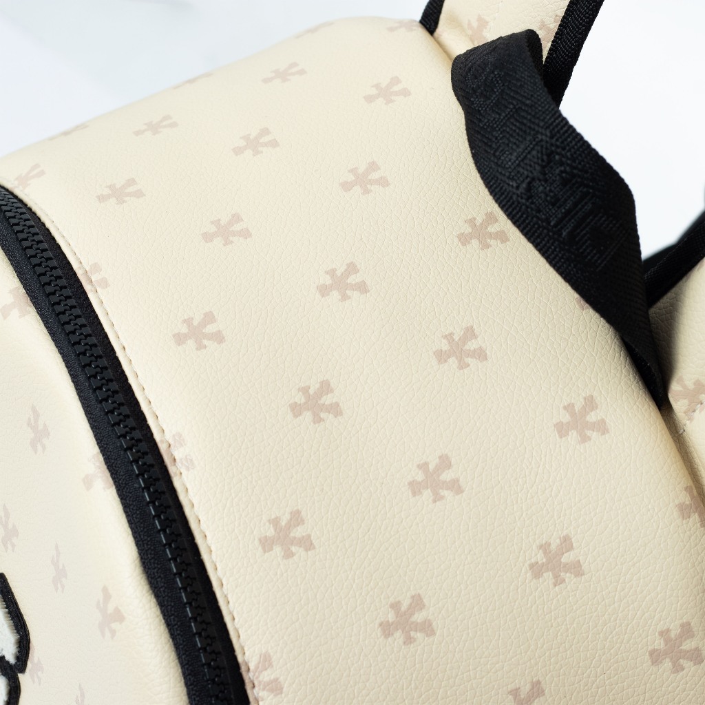 Balô DirtyCoins Pattern Leather Backpack - Cream