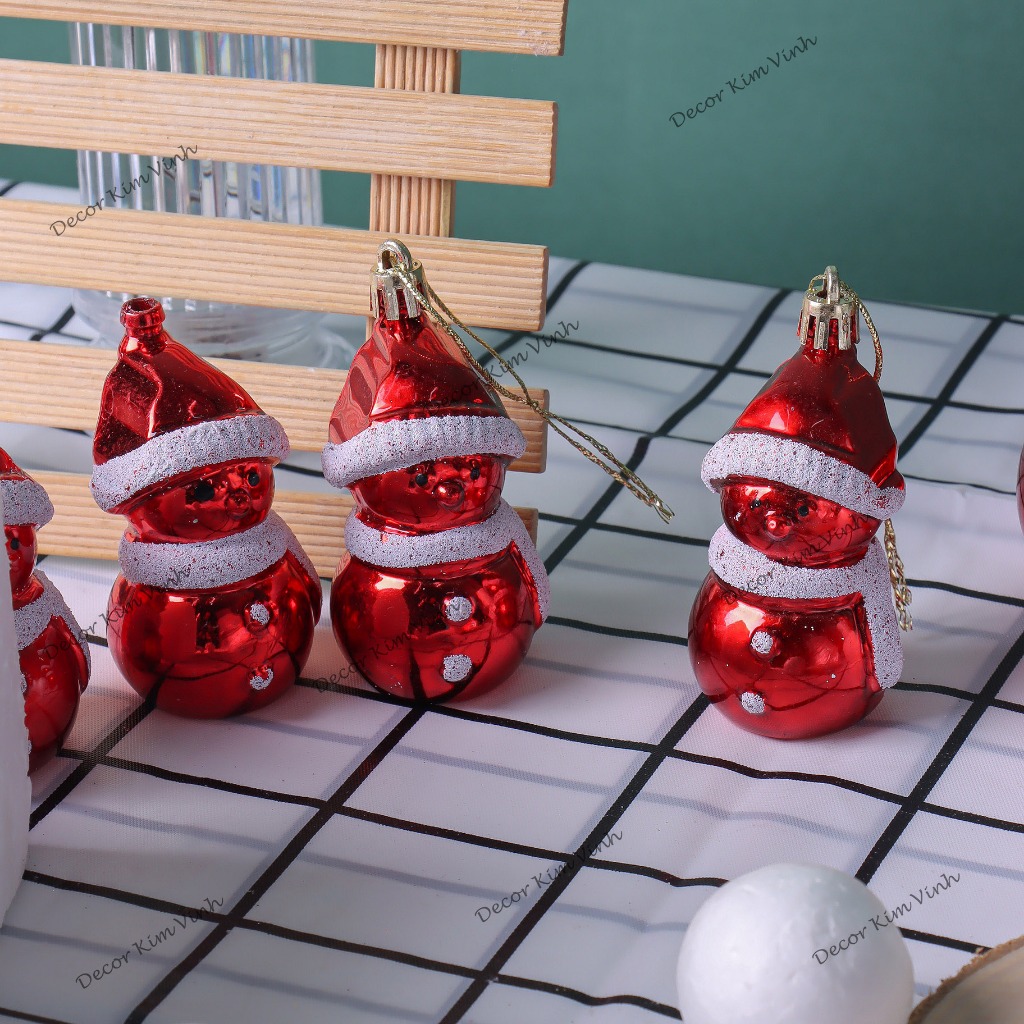 Dây Treo E40 Người Tuyết Quàng Khăn Phụ Kiện Decor Trang Trí Cây Thông Noel Giáng Sinh