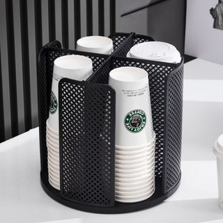 Kệ đựng ly trà sữa xoay tròn 4 ngăn