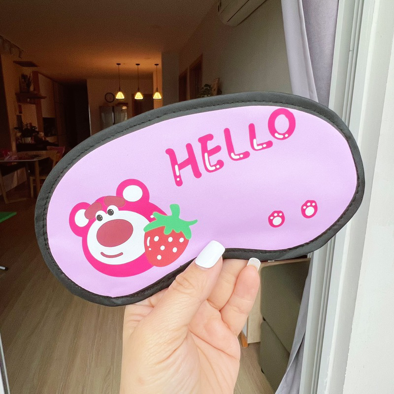 BỊT MẮT NGỦ CÓ TÚI GEL GẤU DÂU LOTSO