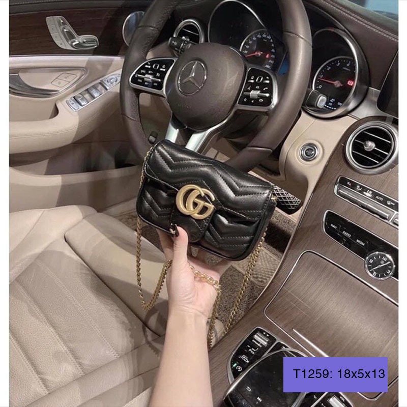 Túi xách tay đeo chéo mini nữ da trơn xích màu sang trọng phong cách hàn quốc T685