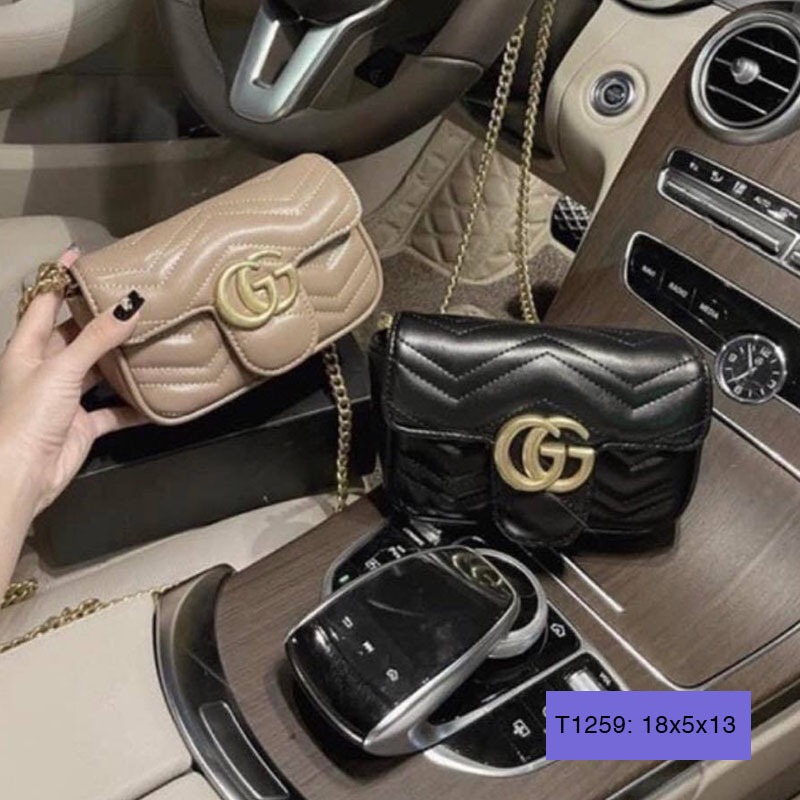 Túi xách tay đeo chéo mini nữ da trơn xích màu sang trọng phong cách hàn quốc T685