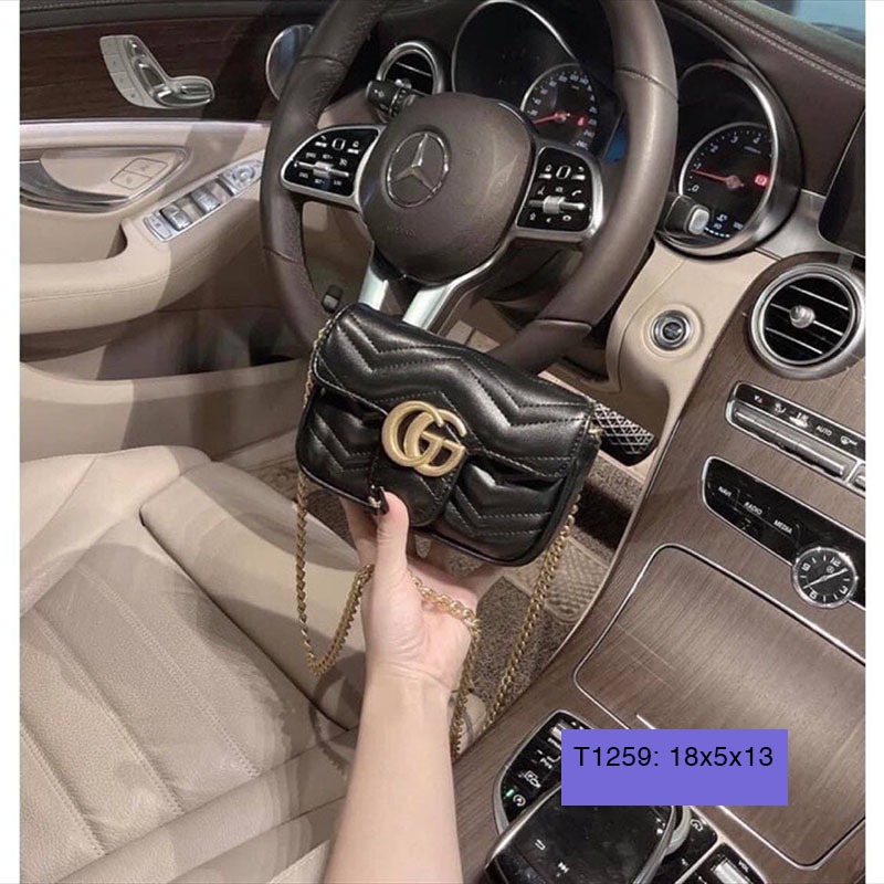 Túi xách tay đeo chéo mini nữ da trơn xích màu sang trọng phong cách hàn quốc T685