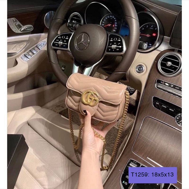 Túi xách tay đeo chéo mini nữ da trơn xích màu sang trọng phong cách hàn quốc T685