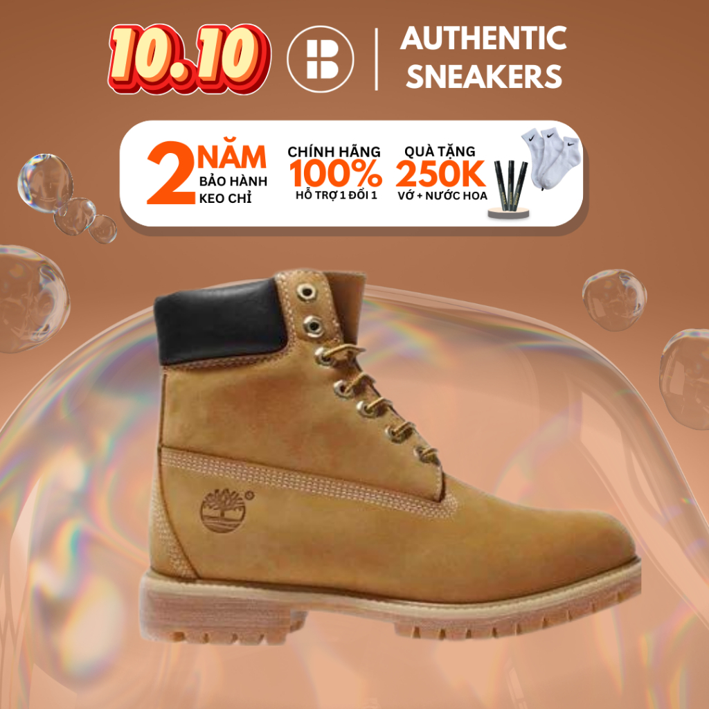 [CHÍNH HÃNG] Giày boots TIMBERLAND 6-Inches, Giày bốt thời trang, bốt cổ cao, da lộn, chống nước
