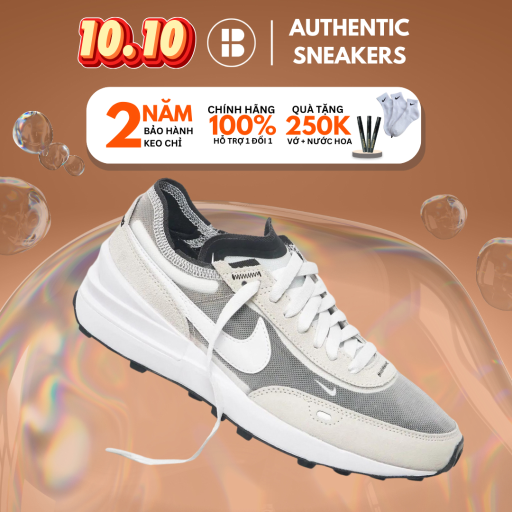 [CHÍNH HÃNG] Giày thể thao NK WAFFLE ONE SUMMIT WHITE, giày sneaker trắng nam nữ Authentic - DC2533 102
