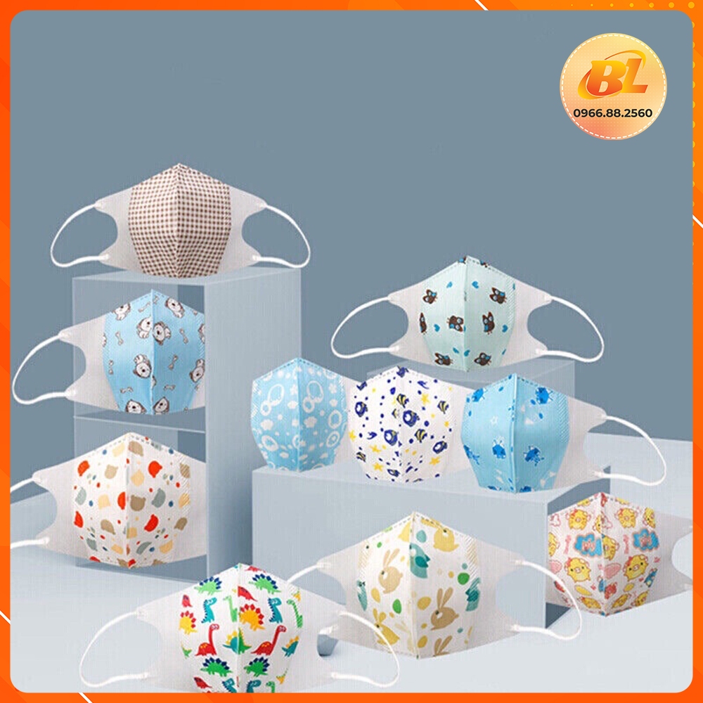 Set 10 khẩu trang 3D trẻ em kháng khuẩn cao cấp( có túi zip xịn sò) - Giadungbaolong192