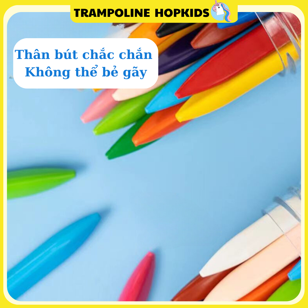 Bút Màu Hữu Cơ Cho Bé Hộp Nhựa, Bút Sáp Màu Tự Nhiên An Toàn 12/24/48 Màu, Không Bẩn Tay Và Quần Áo