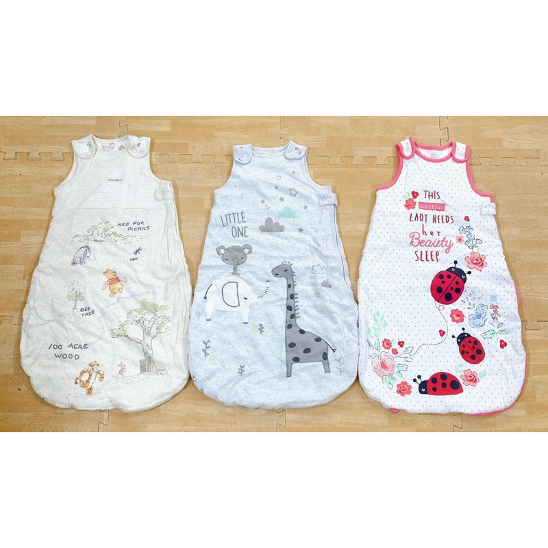 Túi ngủ trần bông hàng xuất dư HM, desney,.. vải Organic Cotton lót bông mỏng cho bé trai bé gái lỗi nhẹ