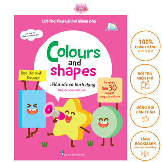Sách - lift-the-flap - lật mở khám phá - colours and shapes - màu sắc và hình dạng