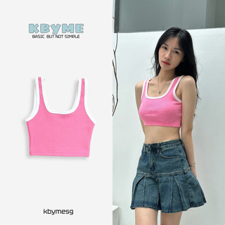 Áo PINKY Croptop ba lỗ thun gân co giãn ôm dáng
