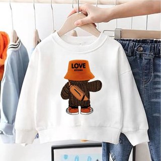 Áo sweater gấu bé trai bé gái-áo nỉ gấu gia đình-áo sweater gia đình 3/4/5 người