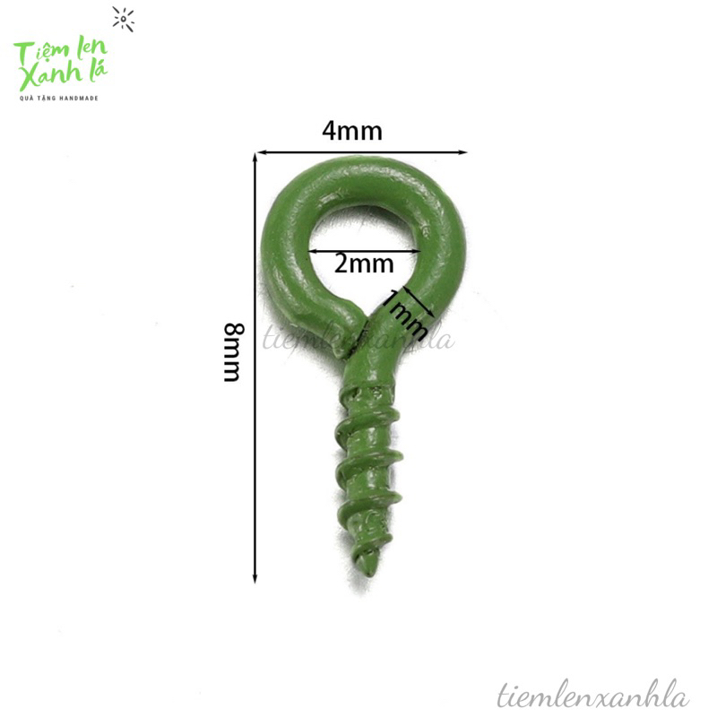 Set 50 đinh xoắn màu sắc pastel làm đồ thủ công, móc khoá resin, đất sét