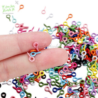 Set 50 đinh xoắn màu sắc pastel làm đồ thủ công, móc khoá resin, đất sét