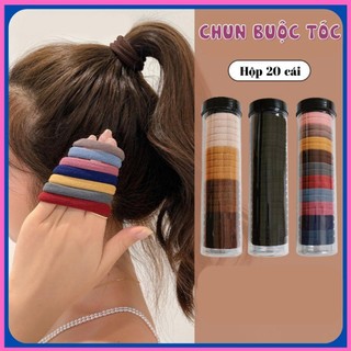 Set ống 20 dây thun cột tóc nữ màu
