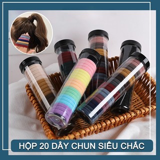 Set ống 20 dây thun cột tóc nữ màu