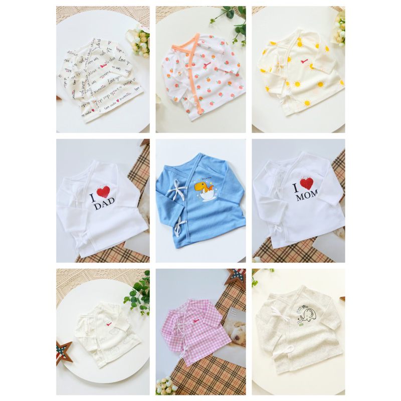 Áo sơ sinh cột dây cao cấp chất cotton đẹp cho bé - Hiệu Bunnybaby