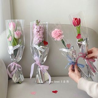 Giấy gói hoa kính - bạc