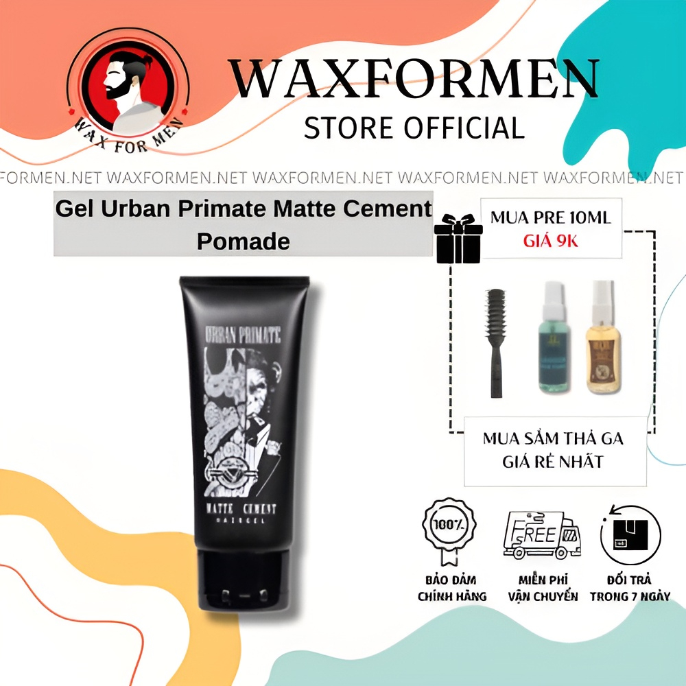 Gel vuốt tóc Urban Primate Matte Cement Pomade 100ml - Wax for men