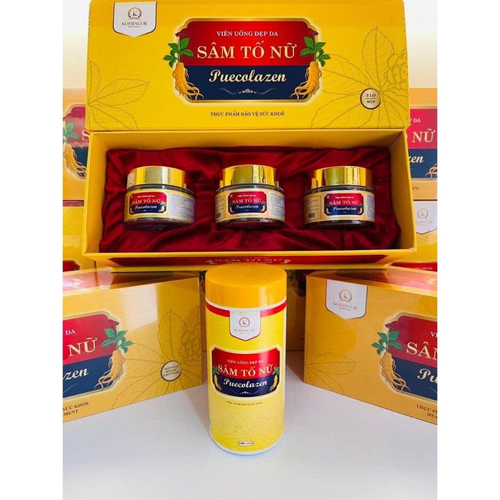 Sâm Tố Nữ. Loại 3 Hộp nhỏ 45 Viên. Trắng da, giảm thâm nám tàn nhang và cải thiện nội tiết cho phụ nữ