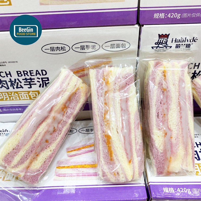 Combo 3 Bánh Sandwich Tam Giác Lúa Mạch Chà Bông Khoai Mỡ, Bơ B103 - BeeGin Food