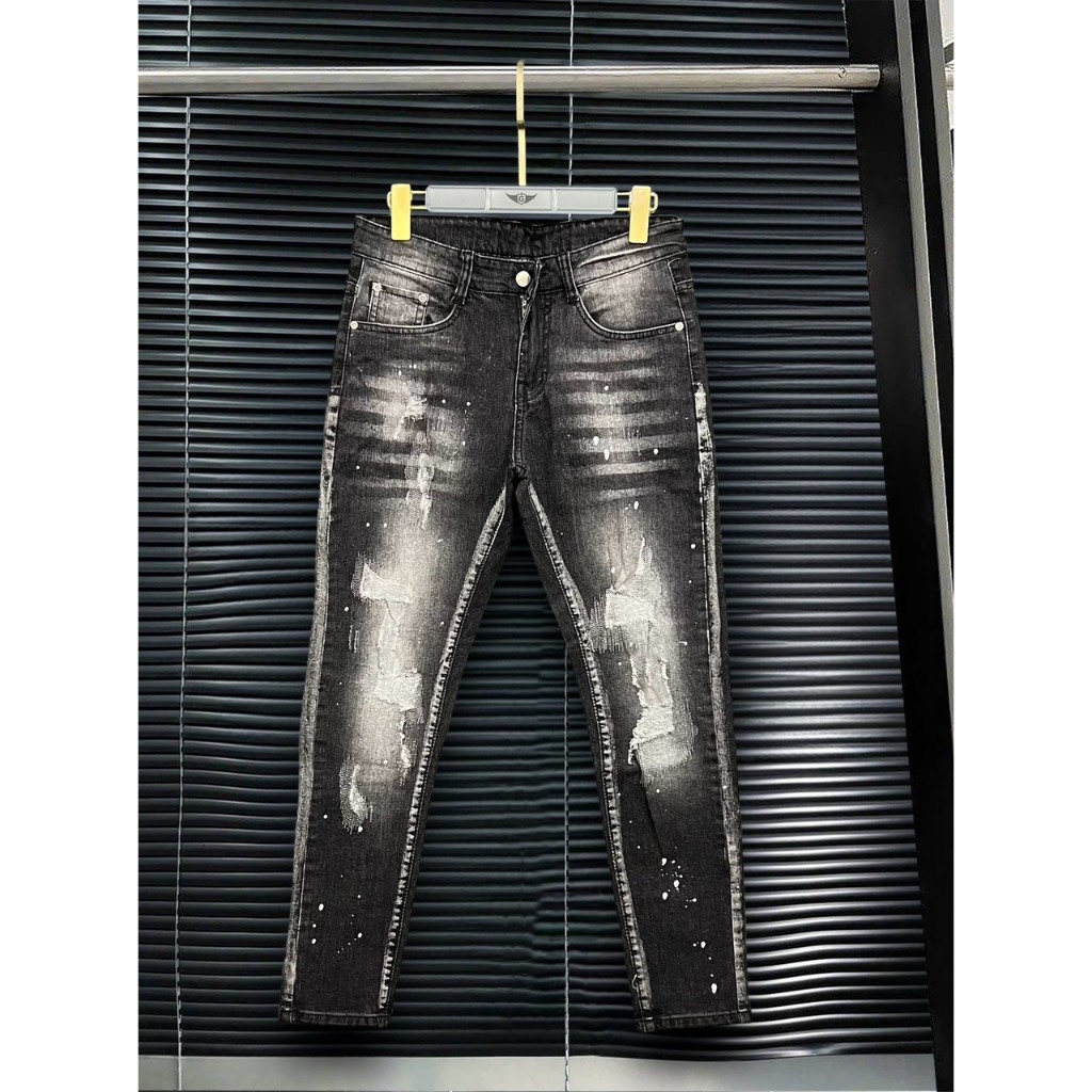 Quần jean nam EVI.SU hàng QUẢNG CHÂU co dãn cao cấp chất vải dày mẫu mới nhất 2023 thêu DG đẹp hiện đại 2K_STORE