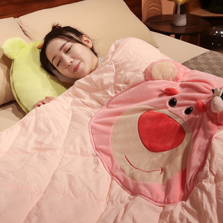 Bộ gối chăn 2in 1 gấu dâu dễ thương- gấu chăn đa năng