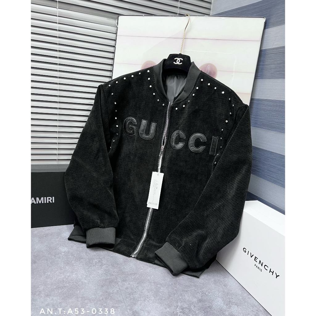 Áo khoác nam GC logo thêu da dày dặn hàng Quảng Châu cao cấp