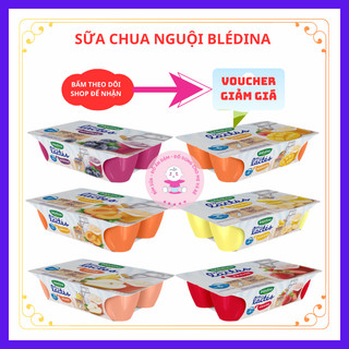 Sữa chua hoa quả nguội Bledina Pháp cho bé ăn dặm từ 6 tháng không cần bảo quản lạnh, không sợ đau họng