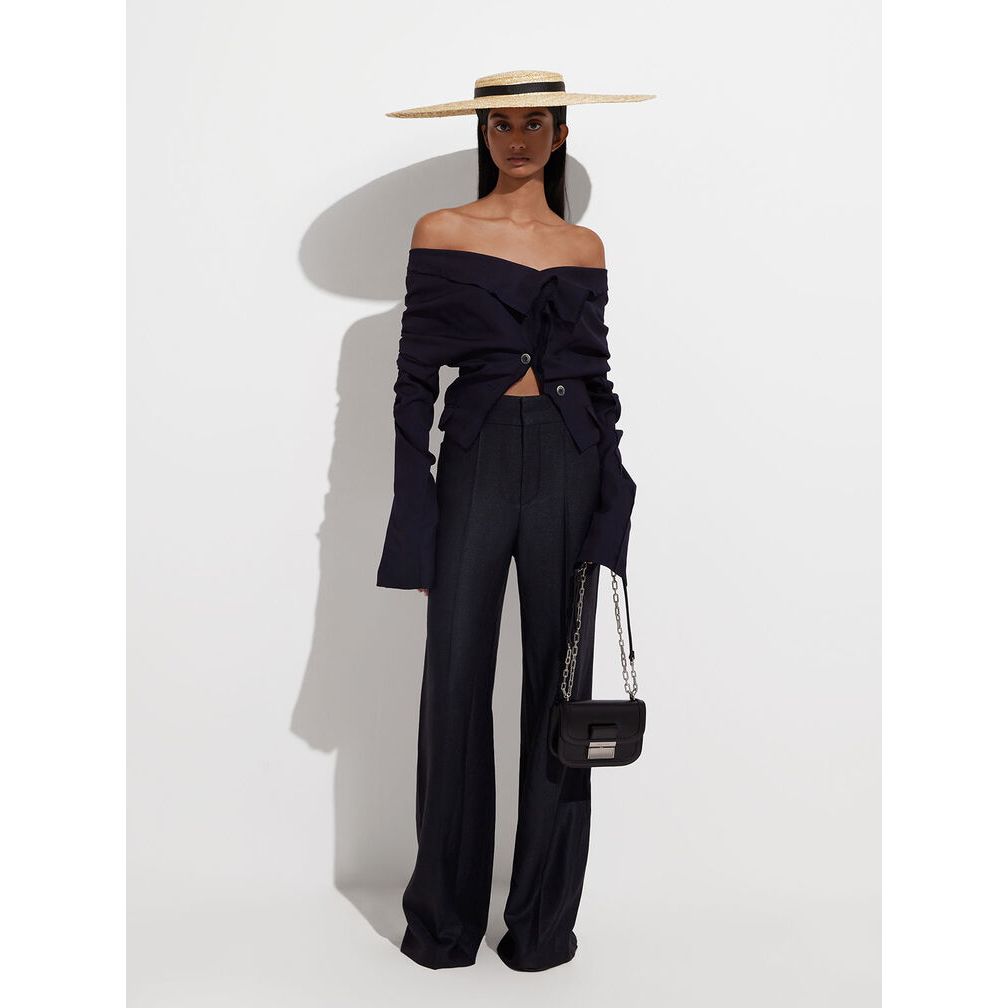 Túi nữ cê ka đeo vai, đeo chéo dáng bầu khóa phím đàn