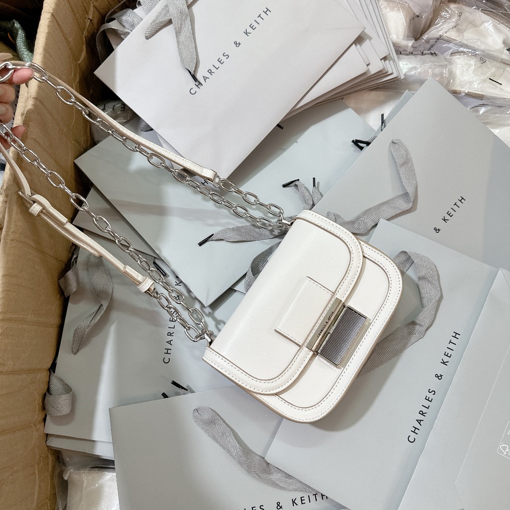 Túi nữ cê ka đeo vai, đeo chéo dáng bầu khóa phím đàn