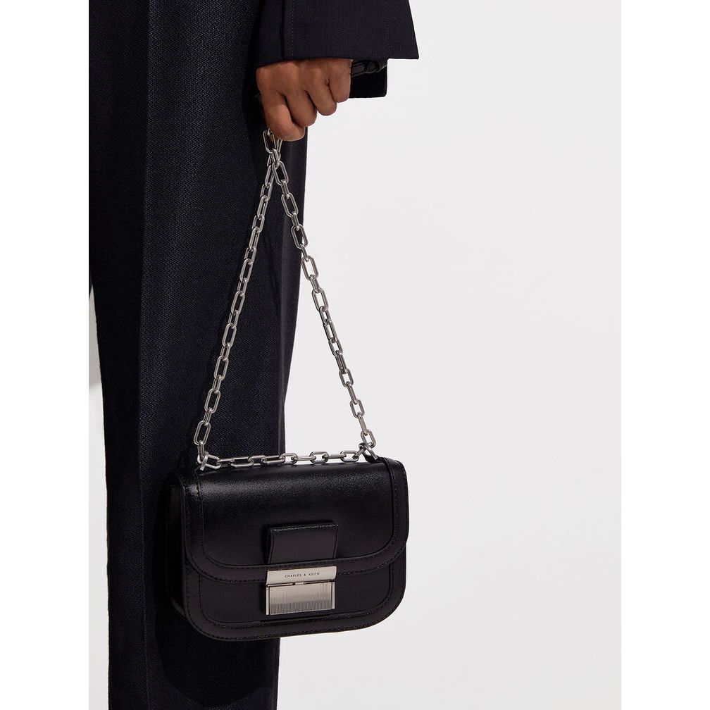 Túi nữ cê ka đeo vai, đeo chéo dáng bầu khóa phím đàn