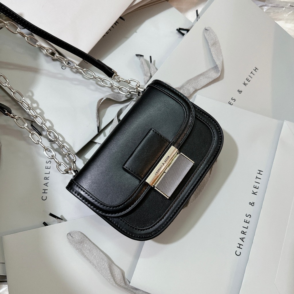 Túi nữ cê ka đeo vai, đeo chéo dáng bầu khóa phím đàn