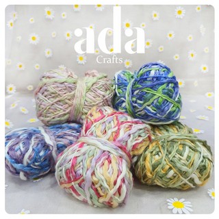 Len xoăn làm tóc búp bê màu loang - ada.crafts