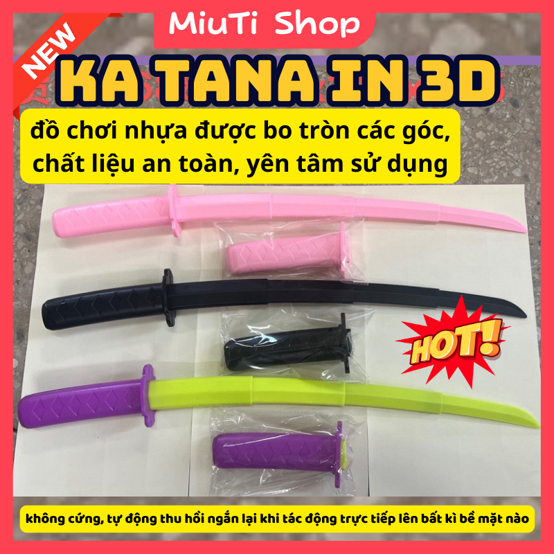 (Sỉ) ĐỒ CHƠI KIẾM 3D NHỰA an toàn - KA-TANA Nhật, có thể kéo dài 80cm, tự động thu ngắn lại khi gặp tác động |