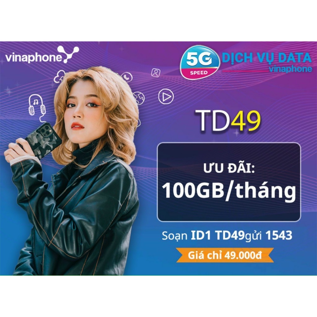 SIM TD49 100G THÁNG MIỄN PHÍ 12T KHÔNG CẦN NẠP THÊM TIỀN