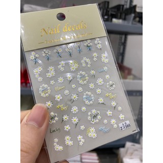 Sticker 5d hoa nổi dán móng