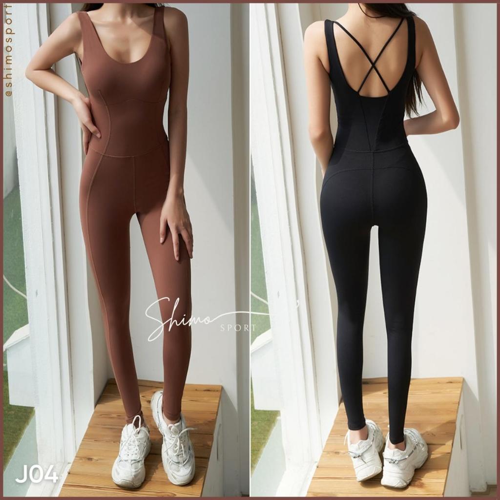 Jumpsuit nữ J04 J05 hàng Quảng Châu cao cấp, hở lưng vải co giãn 4 chiều, chuyên tập Gym Yoga
