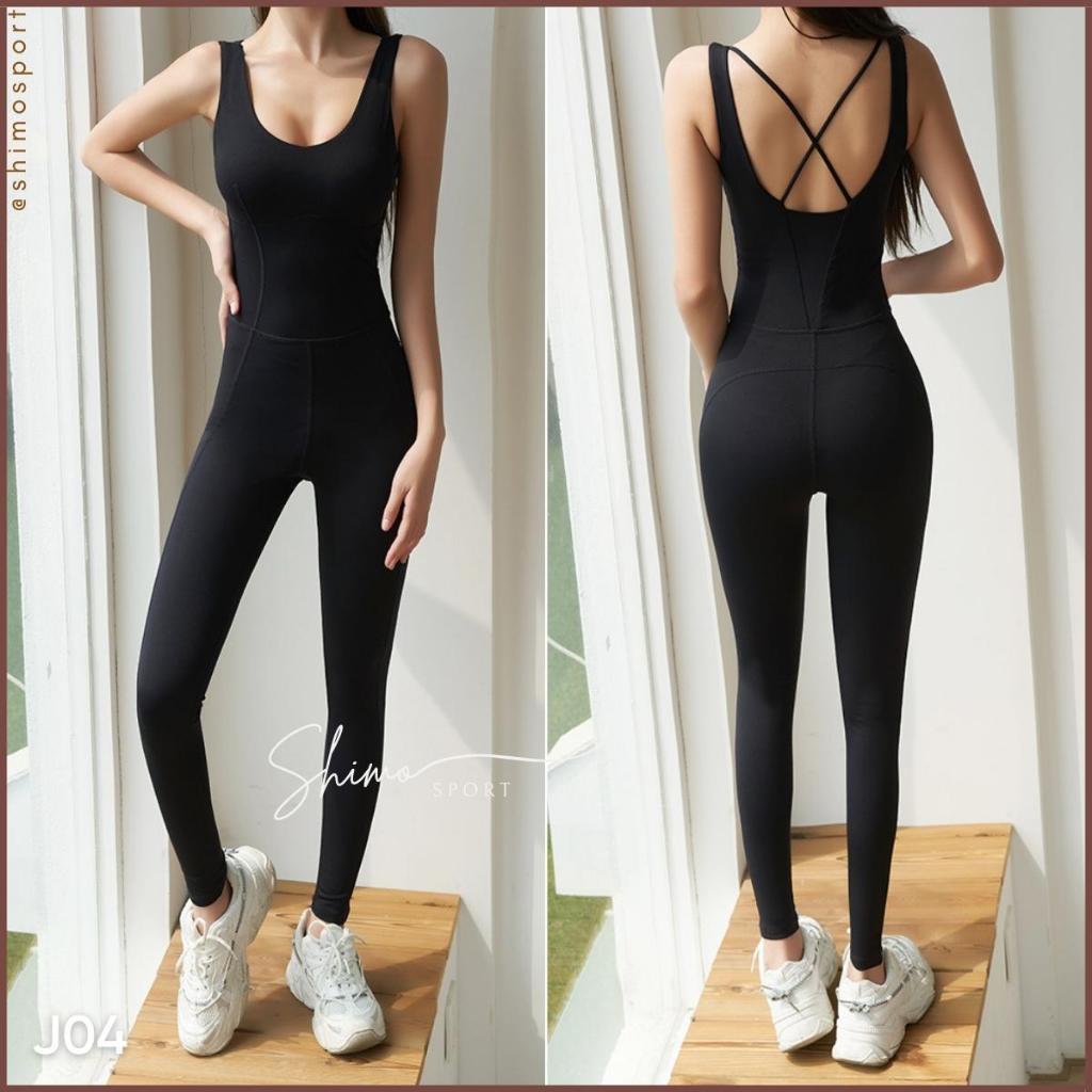 Jumpsuit nữ J04 J05 hàng Quảng Châu cao cấp, hở lưng vải co giãn 4 chiều, chuyên tập Gym Yoga