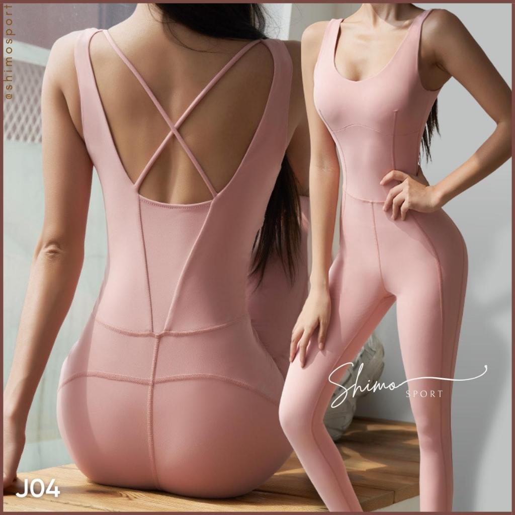 Jumpsuit nữ J04 J05 hàng Quảng Châu cao cấp, hở lưng vải co giãn 4 chiều, chuyên tập Gym Yoga