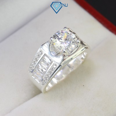 Nhẫn nam bạc thật đính đá sang trọng, phong cách cá tính NNA0502 - Trang Sức TNJ