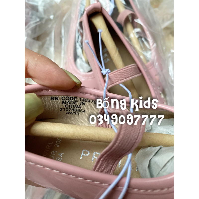 Giày Búp Bê Bé Gái Sao Hồng Bóng PR