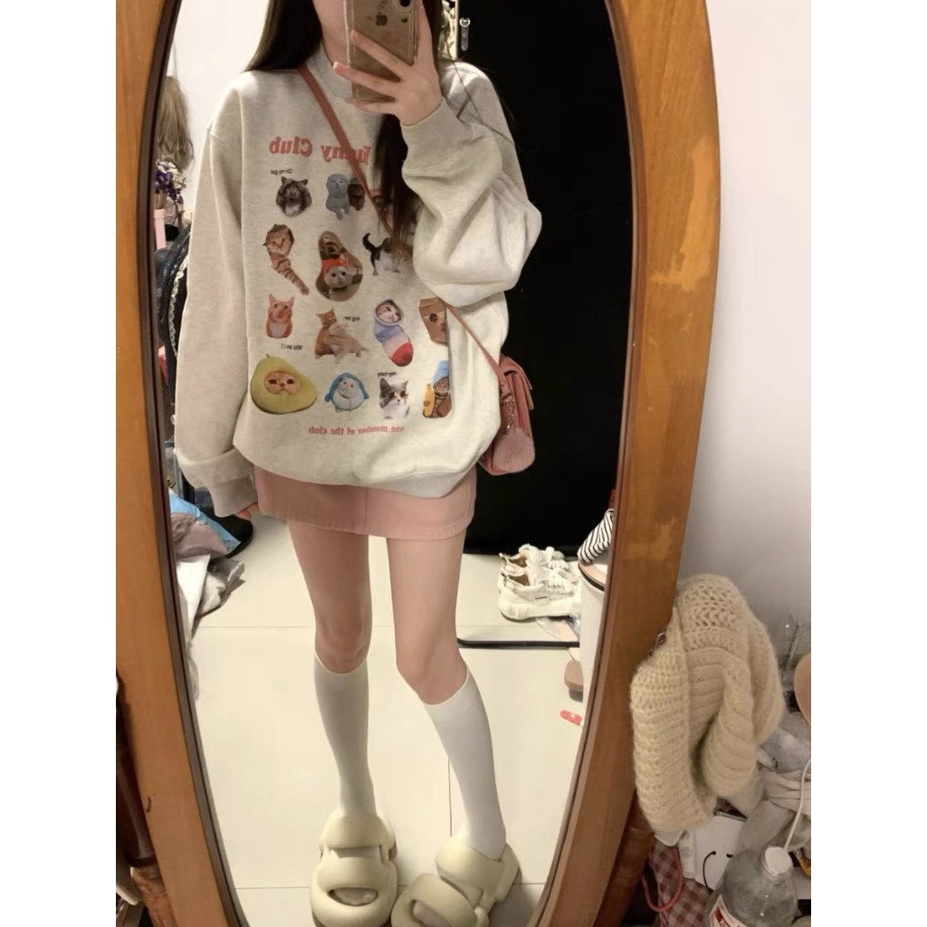 Áo Sweater UNISEX , Áo Nỉ Bông Cổ Tròn Hoạ Tiết Cute HOTTREND 2023 TL20