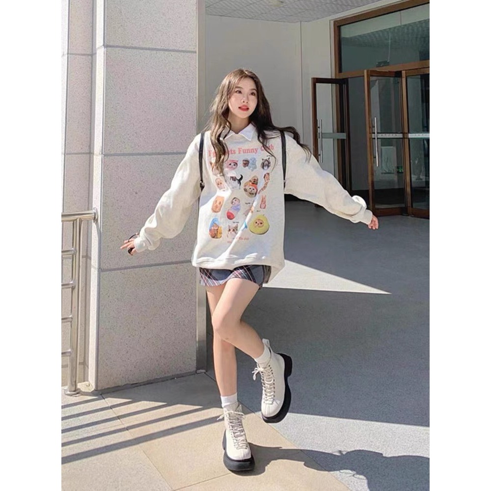 Áo Sweater UNISEX , Áo Nỉ Bông Cổ Tròn Hoạ Tiết Cute HOTTREND 2023 TL20