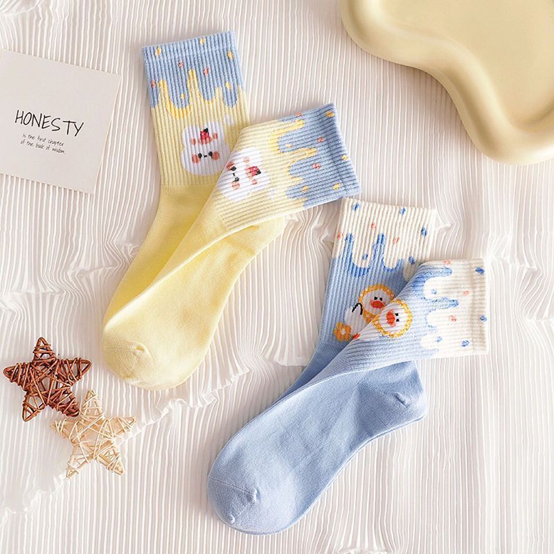 Tất Cute Nhiều Màu Hình Thú Cao Cổ Nam Nữ Thời Trang Hàn Quốc Dễ Thương T45