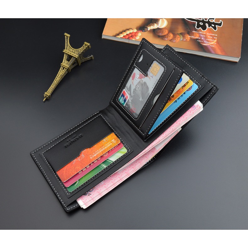 Ví da nam wallet.official kiểu dáng hàn quốc ngang thời trang gập cầm tay nhiều ngăn