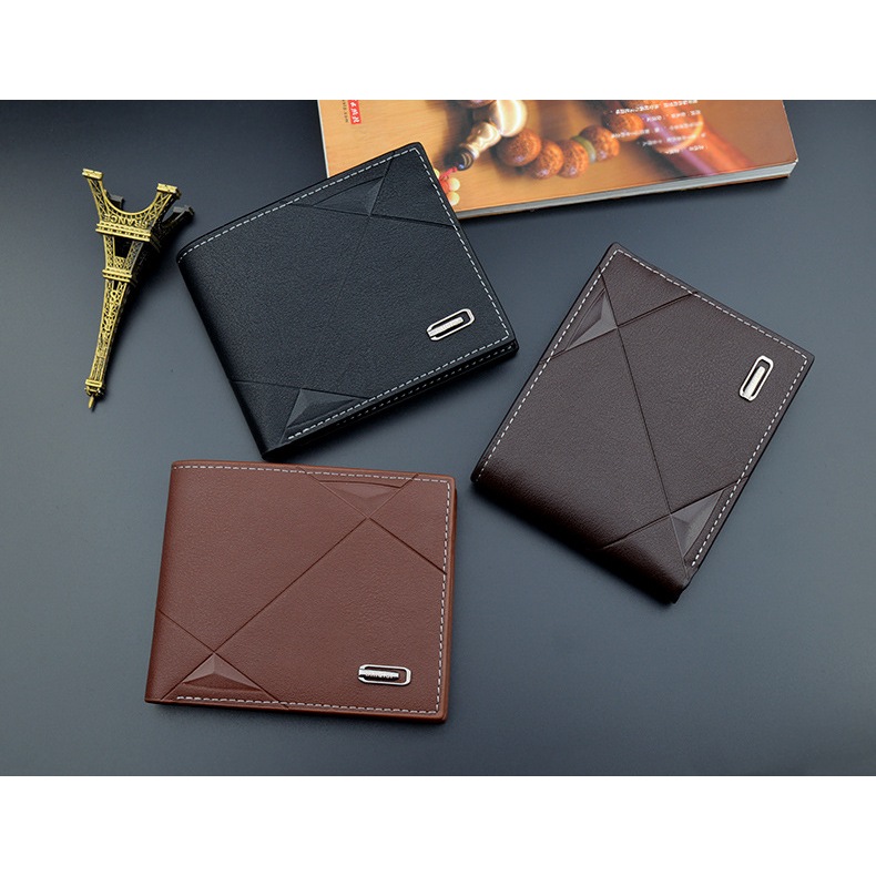 Ví da nam wallet.official kiểu dáng hàn quốc ngang thời trang gập cầm tay nhiều ngăn