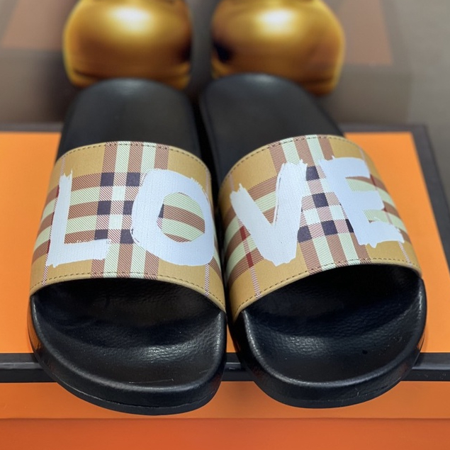 Dép Nam Nữ BBR , Dép burberry đế cao su đúc bền đẹp đi êm chân thời trang trẻ hot trend 2023
